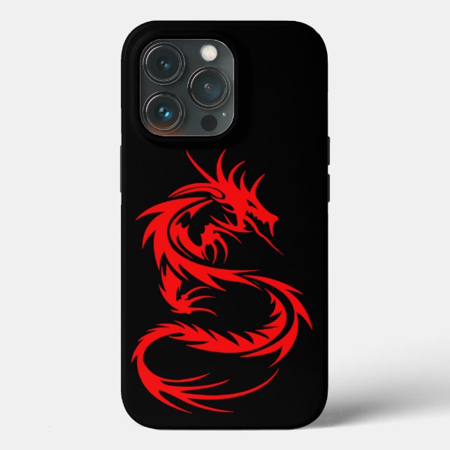 Funda De Case-Mate Para iPhone Dragón Rojo (Reverso )