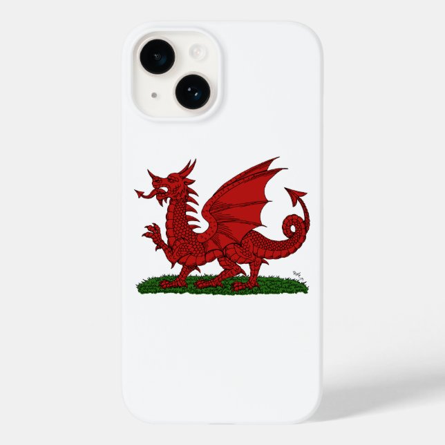 Funda De Case-Mate Para iPhone Dragón Rojo de Gales (Reverso )