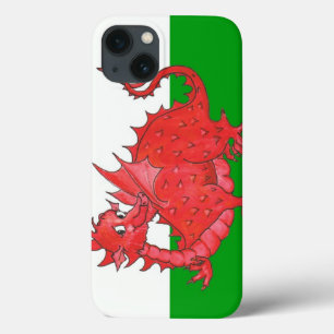Funda Para iPhone 13 Dragón rojo lindo en estuche para iPad blanco y ve