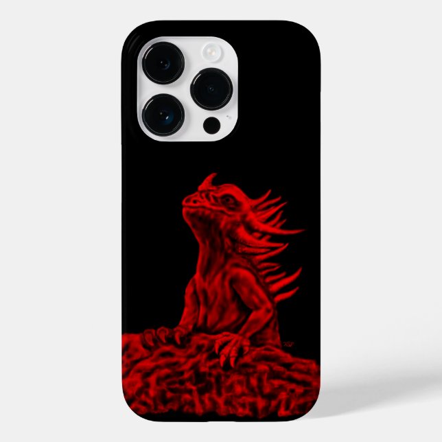 Funda De Case-Mate Para iPhone Dragón rojo pequeño (Reverso )