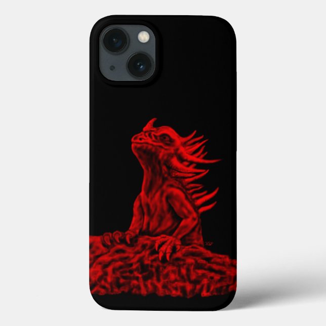 Funda De Case-Mate Para iPhone Dragón rojo pequeño (Reverso)