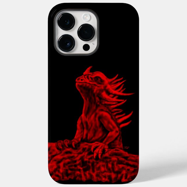 Funda De Case-Mate Para iPhone Dragón rojo pequeño (Reverso )
