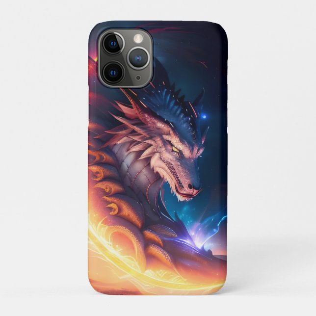 Funda De Case-Mate Para iPhone Dragon Scape Fire Night (Reverso)