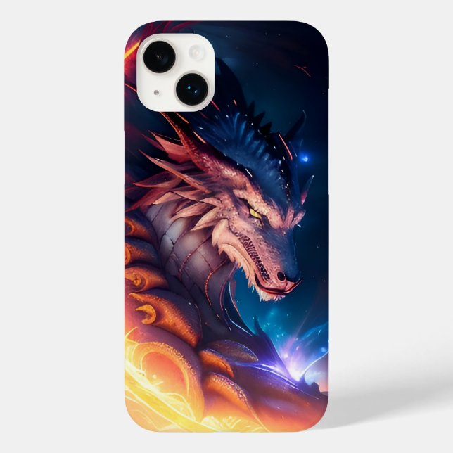 Funda De Case-Mate Para iPhone Dragon Scape Fire Night (Reverso )