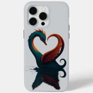 Funda Para iPhone 15 Pro Max Dragon Swan de amor