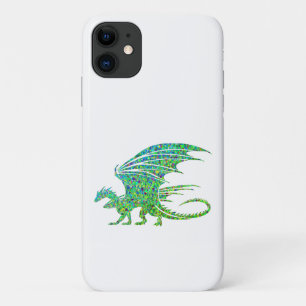 Funda Para iPhone 11 Dragón Verde Mosaico Increíble