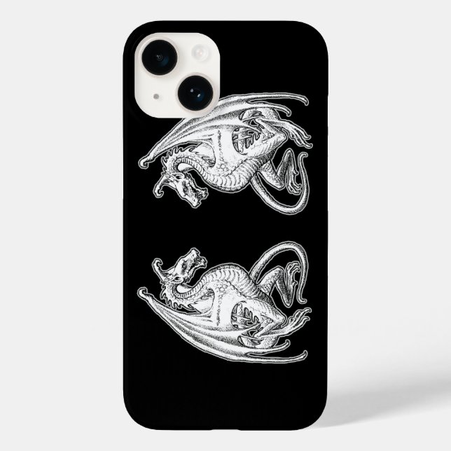 Funda De Case-Mate Para iPhone Dragones alados (Reverso )