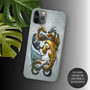 Funda Para iPhone 11 Pro Max Dragones Celticos Mitológicos Arte de Tatuaje de F