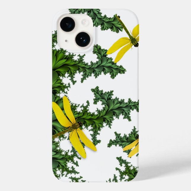 Funda De Case-Mate Para iPhone Dragonflies amarillo (Reverso )