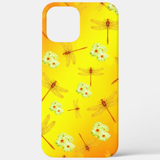 Funda De Case-Mate Para iPhone Dragonflies And Daisies, (Reverso )