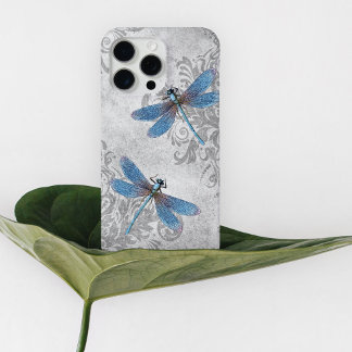 Funda Para iPhone 15 Pro Max Dragonflies azules de la desgaste de la desgaste