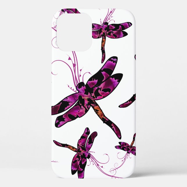 Funda De Case-Mate Para iPhone Dragonflies caprichoso (Reverso )