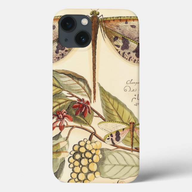 Funda De Case-Mate Para iPhone Dragonflies con hojas y fruta (Reverso)