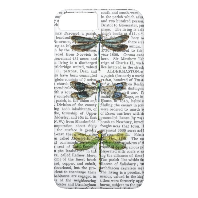 Funda De Case-Mate Para iPhone Dragonflies Imprimir 3 (Reverso)