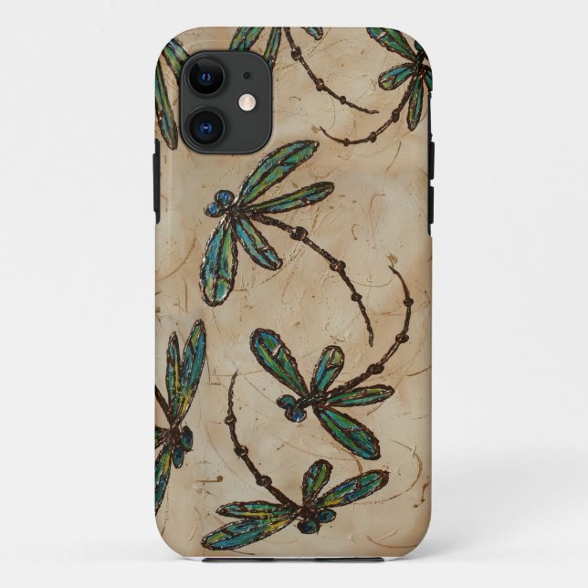 Funda De Case-Mate Para iPhone Dragonflies Rusam Cream (Reverso)