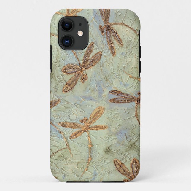 Funda De Case-Mate Para iPhone Dragonfly baila oro (Reverso)