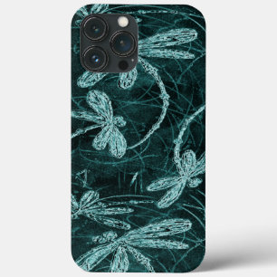 Funda Para iPhone 13 Pro Max Dragonfly Disco Midnight Blue