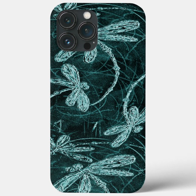 Funda De Case-Mate Para iPhone Dragonfly Disco Midnight Blue (Reverso )