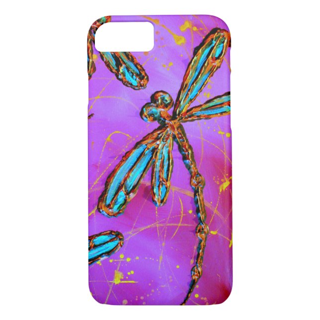 Funda De Case-Mate Para iPhone Dragonfly Flit Electric Pink (Reverso)
