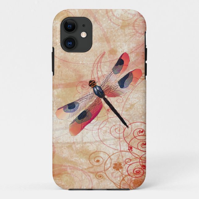 Funda De Case-Mate Para iPhone Dragonfly Flourish (Reverso)