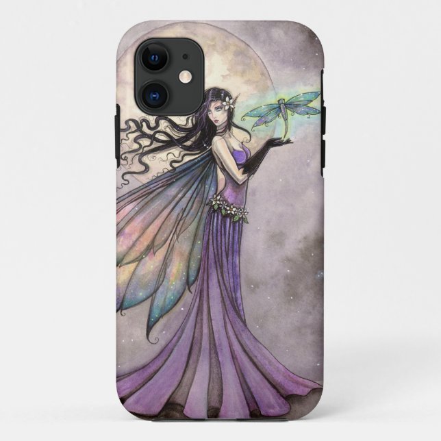 Funda De Case-Mate Para iPhone Dragonfly nocturno Fantasía arte (Reverso)