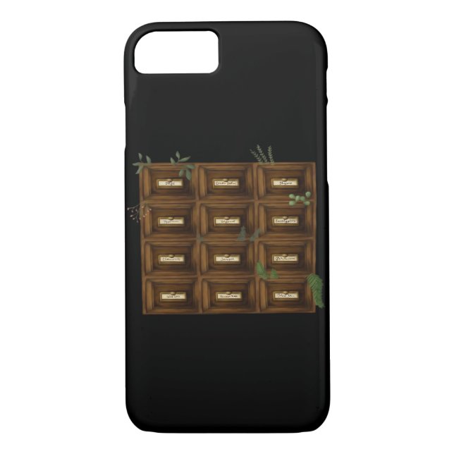Funda De Case-Mate Para iPhone Drawers apothecarios de Whimsigoth (Reverso)