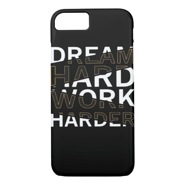 Funda De Case-Mate Para iPhone Dream Hard Work Hard Essential (Reverso)