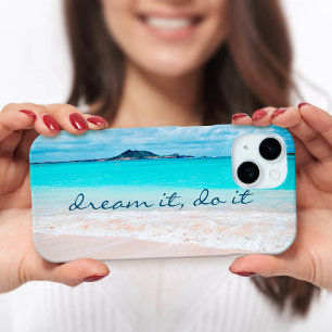 Funda Para iPhone 15 Dream It Do It Blue Ocean Hawaii Sandy Beach Photo