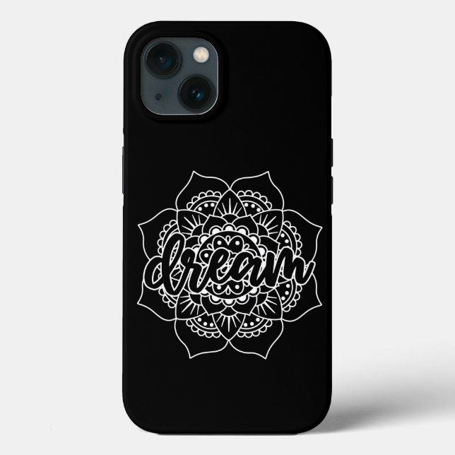 Funda De Case-Mate Para iPhone Dream Mandala en blanco (Reverso )