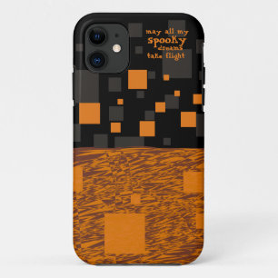 Funda Para iPhone 11 Dreams espeluznantes Naranja de Halloween Black Sq