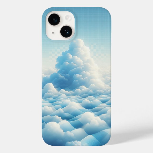 Funda De Case-Mate Para iPhone Dreamy Blue Clouds Phone Case - Surreal Sky Grid  (Reverso )