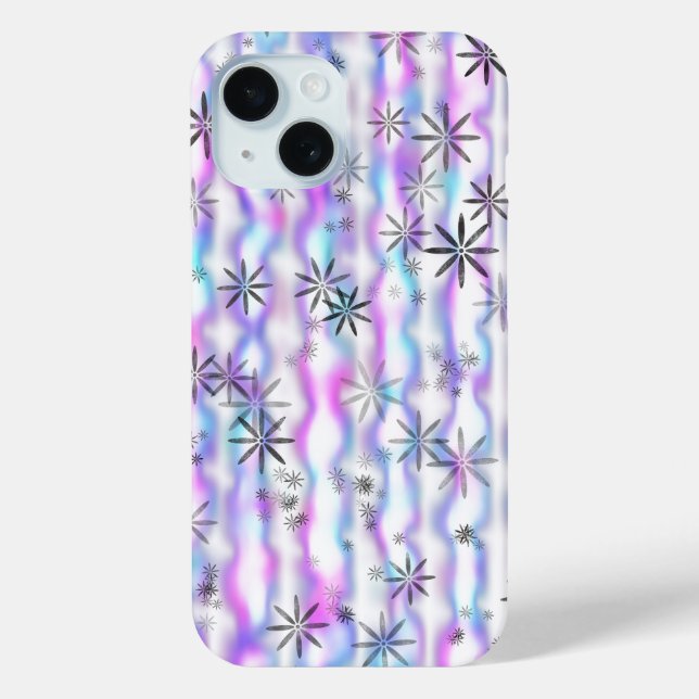 Funda De Case-Mate Para iPhone Dreamy Starburst Waves Pattern (Reverso )