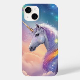 Funda Para iPhone 14 De Case-Mate Dreamy Unicorn Purpurina Pastel Galaxy Nubes Cósmi