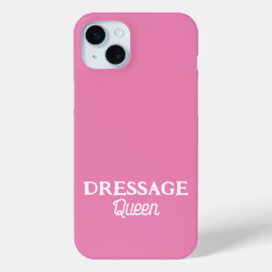 Funda Para iPhone 15 Mini Dressage Queen Cute Guión Rosa Ecuestre