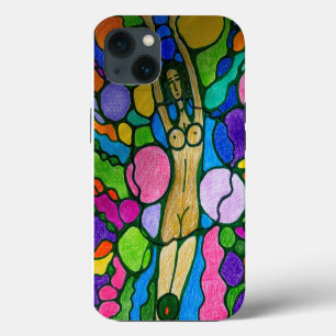 Funda Para iPhone 13 Dríada (Ninfa del Bosque) Arte Moderno Hecho a Man