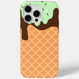 Funda Para iPhone 15 Pro Max Drippy Waffle Cone Ice Cream