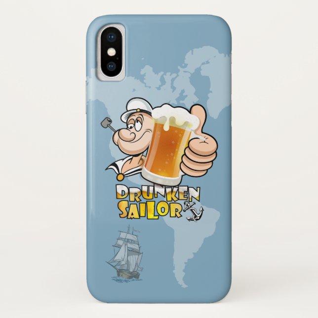 Funda De Case-Mate Para iPhone Drunken Sailor | funda para iPhone X (Reverso)