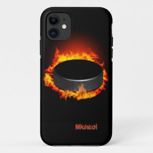 Funda Para iPhone 11 Duende malicioso de hockey ardiente