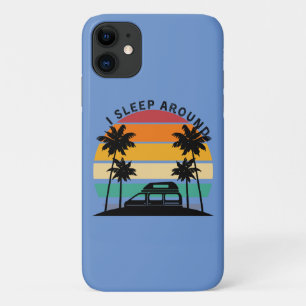 Funda Para iPhone 11 Duermo Alrededor del viaje de Van Life Pun Vinatge