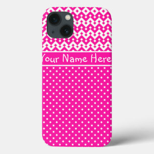 Funda Para iPhone 13 Dulce Candy Personalizado rosa y blanco iPad 2/3/4