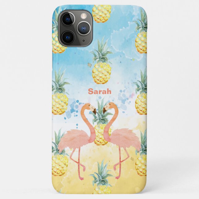 Funda De Case-Mate Para iPhone Dulce Flamingo y Piña (Reverso)