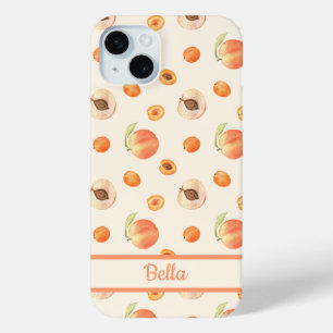 Funda Para iPhone 15 Mini Dulce patrón de melocotón de verano