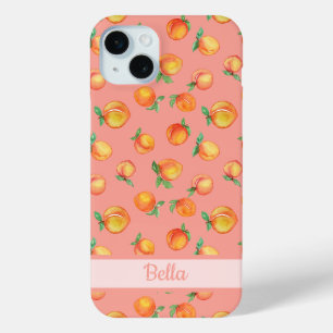 Funda Para iPhone 15 Mini Dulce patrón de melocotón de verano
