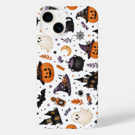 Funda Para iPhone 14 De Case-Mate Dulce patrón sin fisuras de Halloween con gatos ne