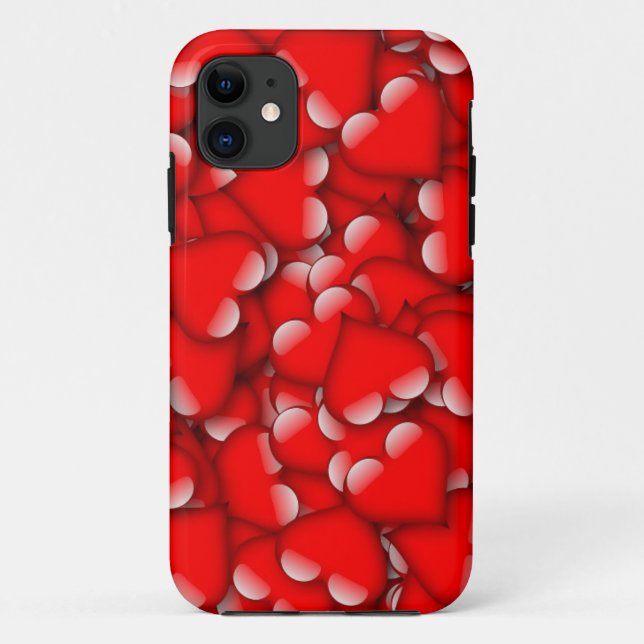 Funda De Case-Mate Para iPhone Dulce Romántico Valentine Love Hearts Red (Reverso)
