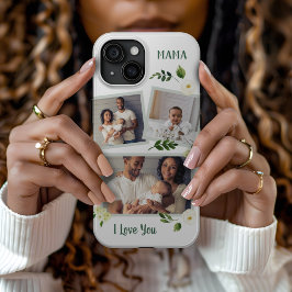 Funda Para iPhone 15 Mini Dulce verdor Mamá Personalizado regalo de foto