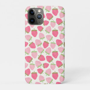 Funda Para iPhone 11 Pro Dulce y Afectuosa Fresa Rosa