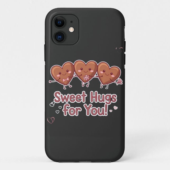 Funda De Case-Mate Para iPhone Dulces abrazos para ti - Camiseta de San Valentín (Reverso)