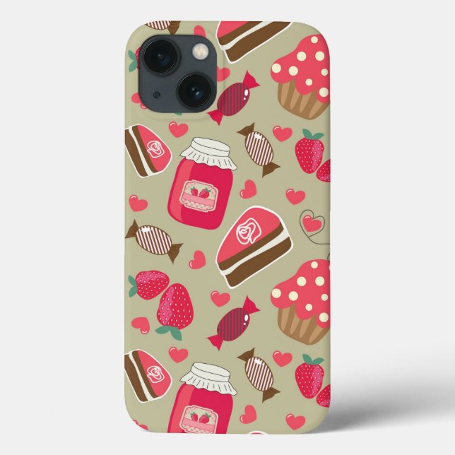 Funda De Case-Mate Para iPhone Dulces retros (Reverso)