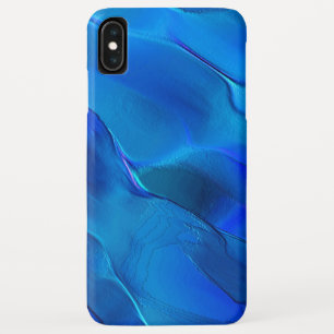 Funda Para iPhone XS Max Dunas metálicas en tonos de azul intenso
